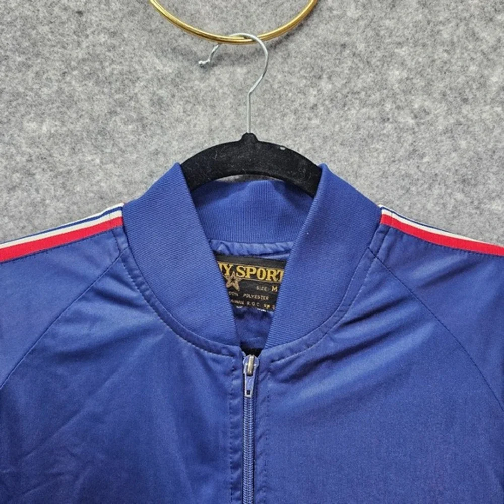 Vintage Track Jacket Mens Small Blue‎ Old School Retro Sport Rave Streetwear 80s